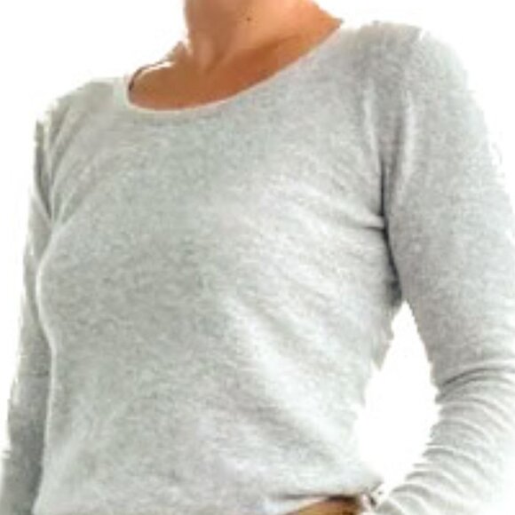 Light Gray Lucy & Laurel long leggings sweater large Angora wool blend - Picture 1 of 11